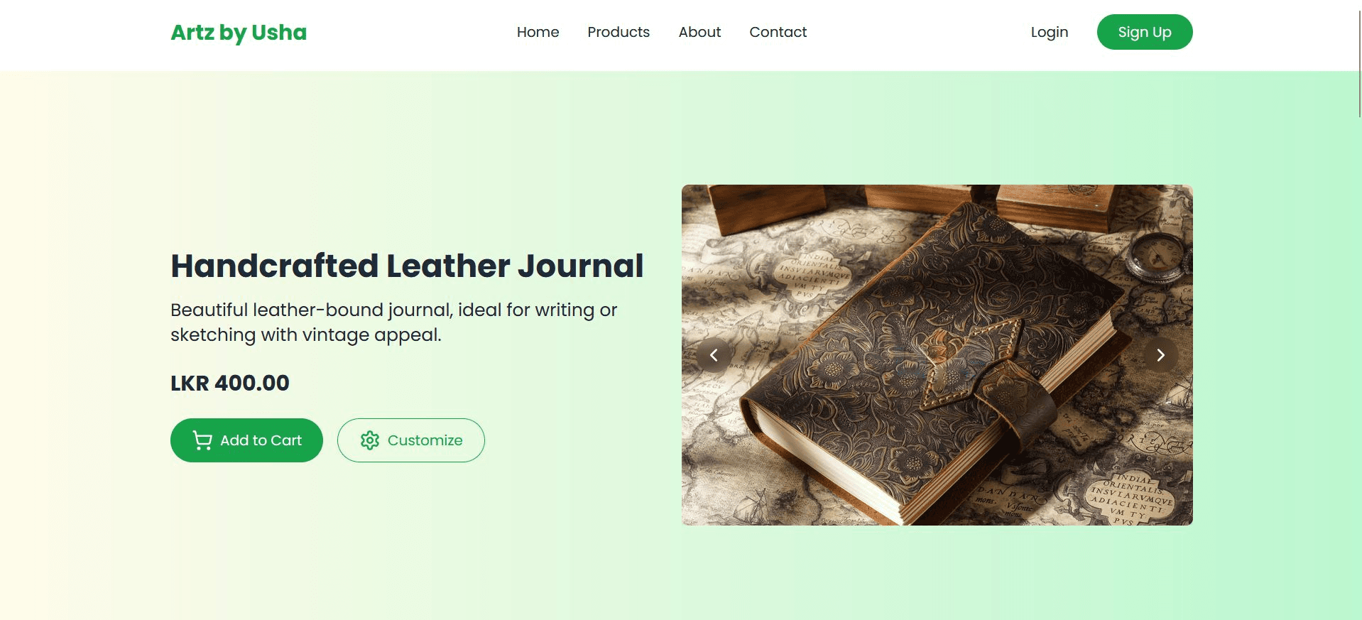 ArtzByUsha - Full-Stack E-Commerce Platform for Artisans